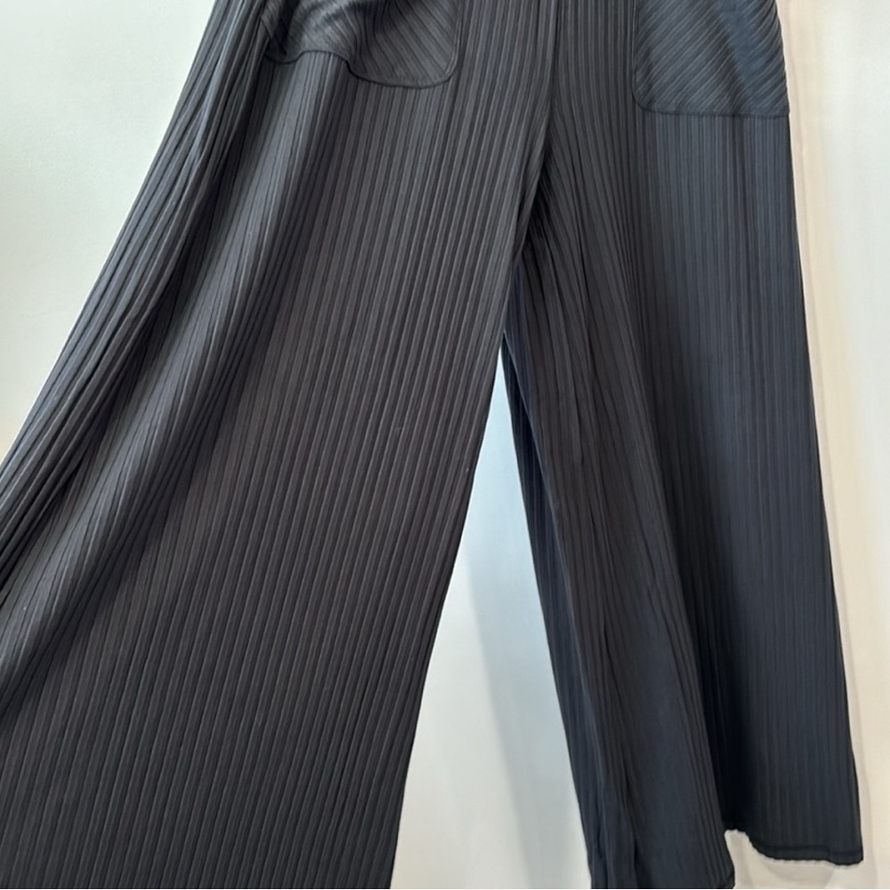 Free People Black Blissed Out Wide-Leg Women's Pants - Picture 7 of 8